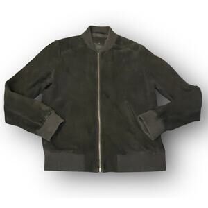 Balibaris Men’s Goat Suede Black Jacket Size M Stylish Soft Leather 22”x25”
